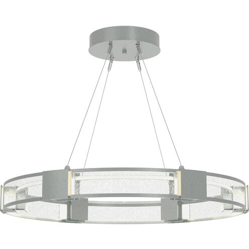 Aura 6 Light 28.9 inch Vintage Platinum Pendant Ceiling Light in Seeded Clear