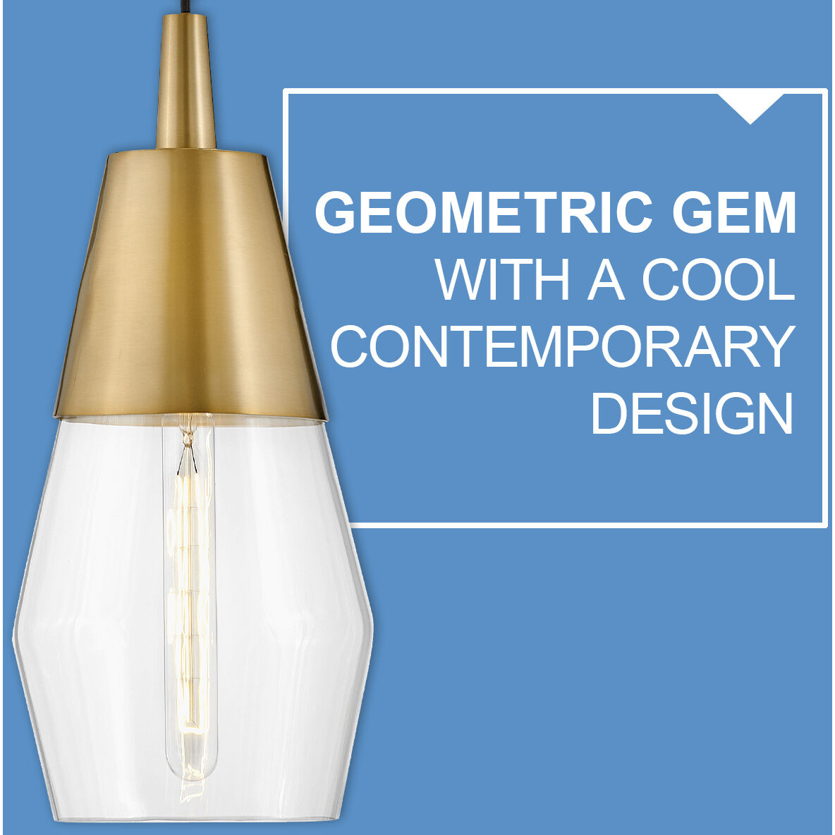 Livie LED 8 inch Lacquered Brass Pendant Ceiling Light, Semi-Flush Mount