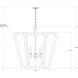 Bastian 6 Light 37.25 inch Brass Chandelier Ceiling Light, Large