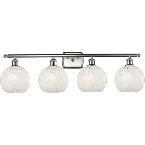 Ballston White Mouchette 4 Light 38.00 inch Bathroom Vanity Light