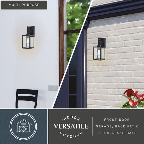 Berkley 1 Light 14.5 inch Textured Black Outdoor Wall Lantern