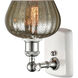 Ballston Fenton 1 Light 7 inch White and Polished Chrome Sconce Wall Light in Mercury Glass, Ballston