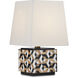 Geo 13.5 inch 60.00 watt Black and White and Natural Table Lamp Portable Light