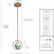 Utopia 1 Light 4 inch Lacquered Gold Pendant Ceiling Light