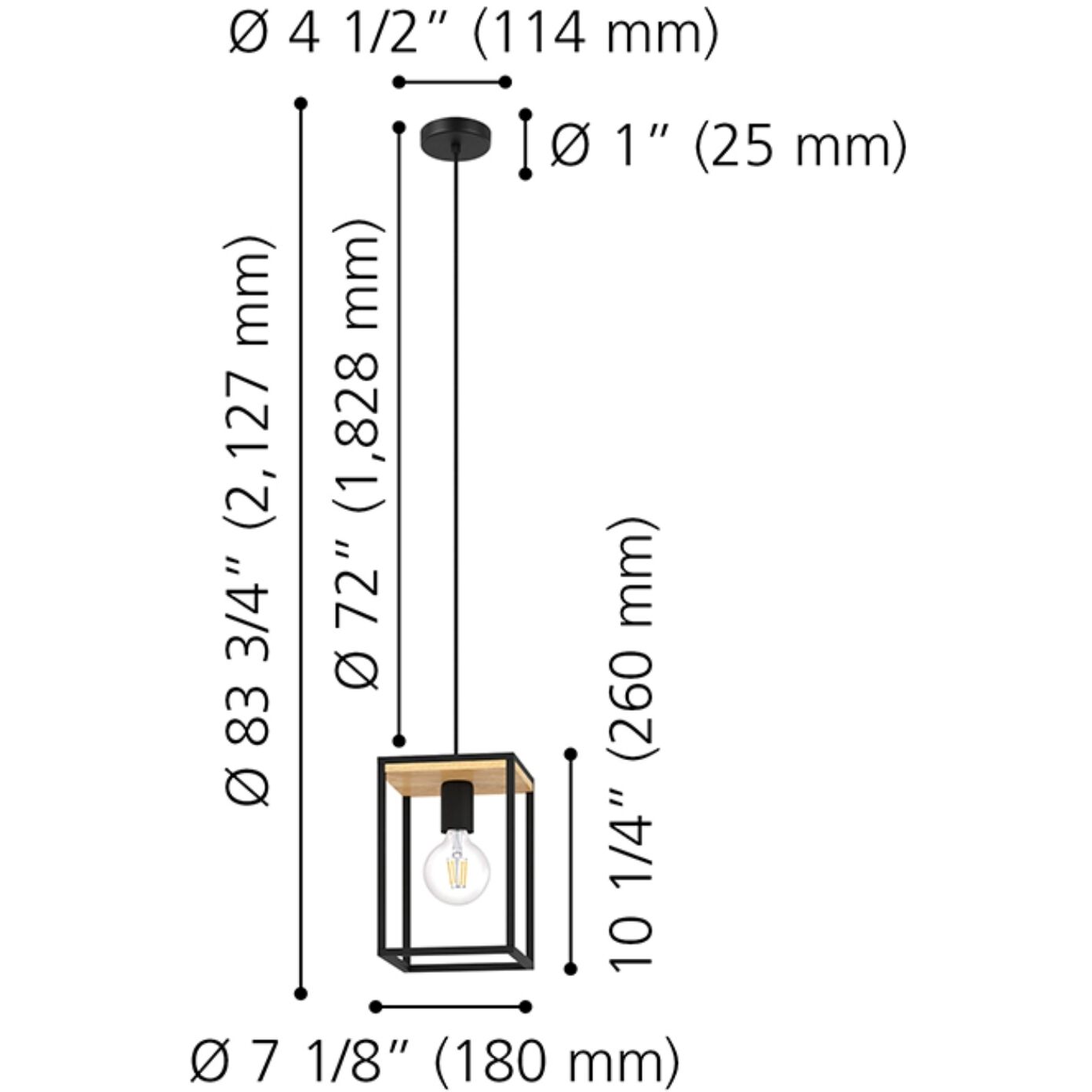 Libertad 1 Light 7.1 inch Structured Black Pendant Ceiling Light