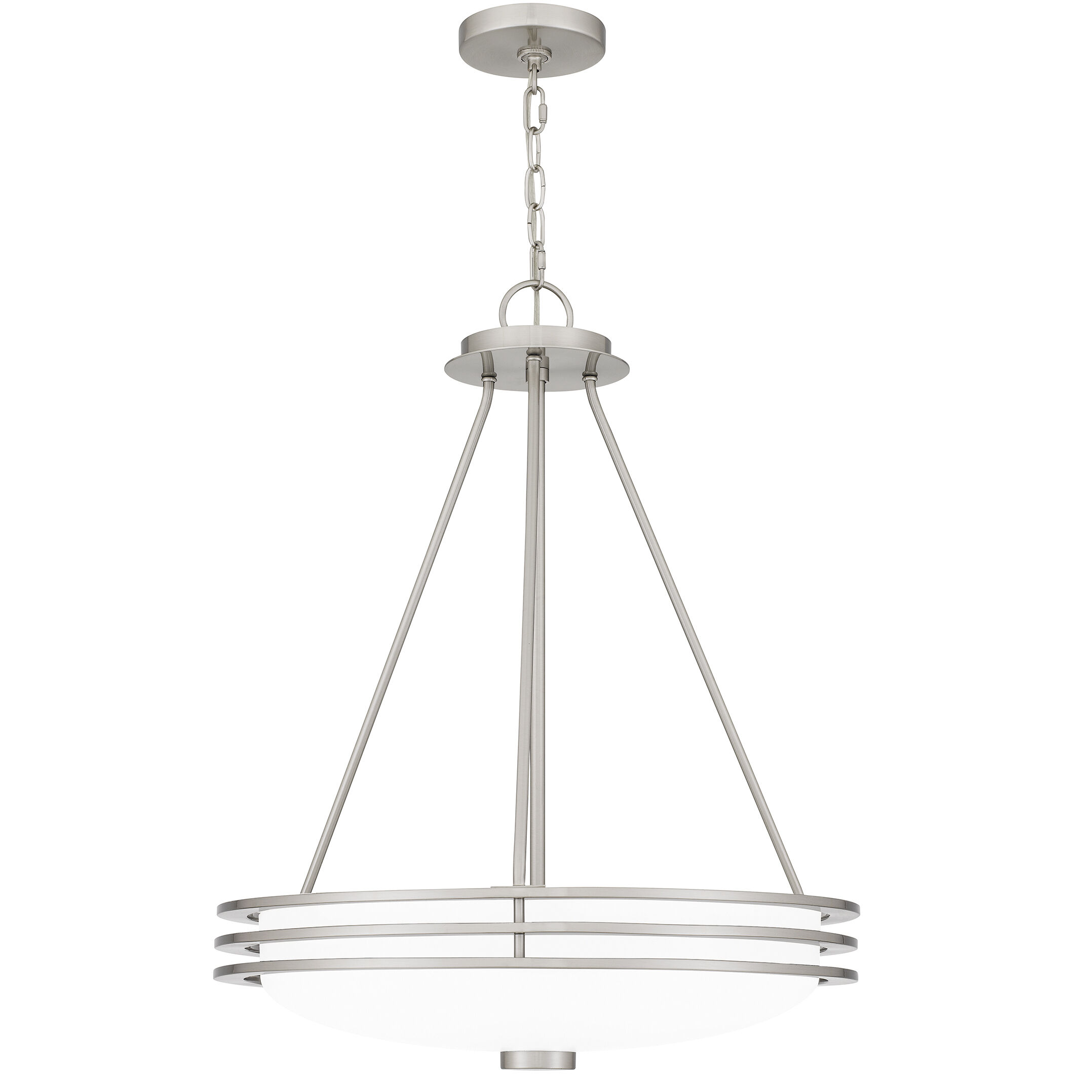 Emile 4 Light 20.25 inch Brushed Nickel Pendant Ceiling Light