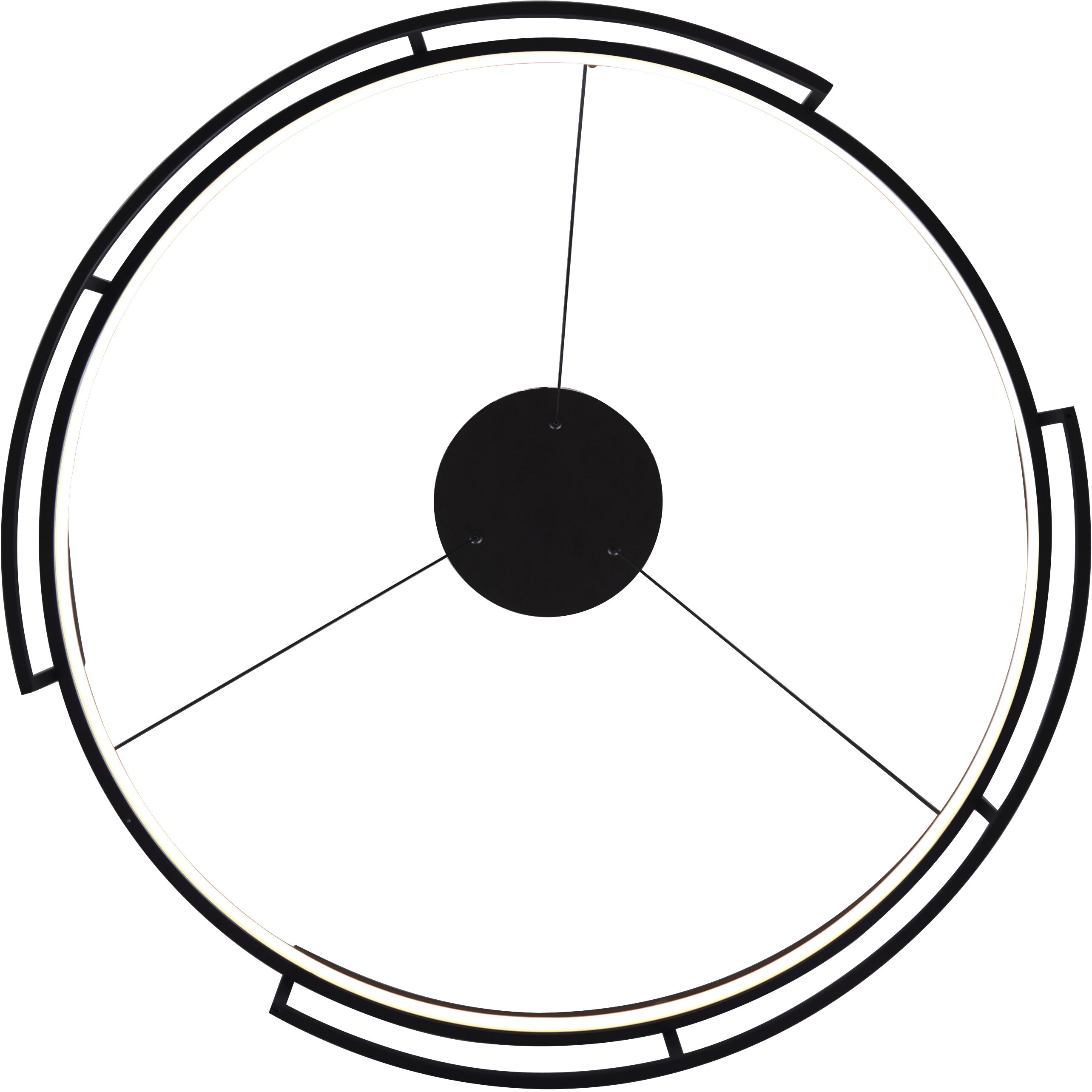 Amora LED 24 inch Black Chandelier Ceiling Light