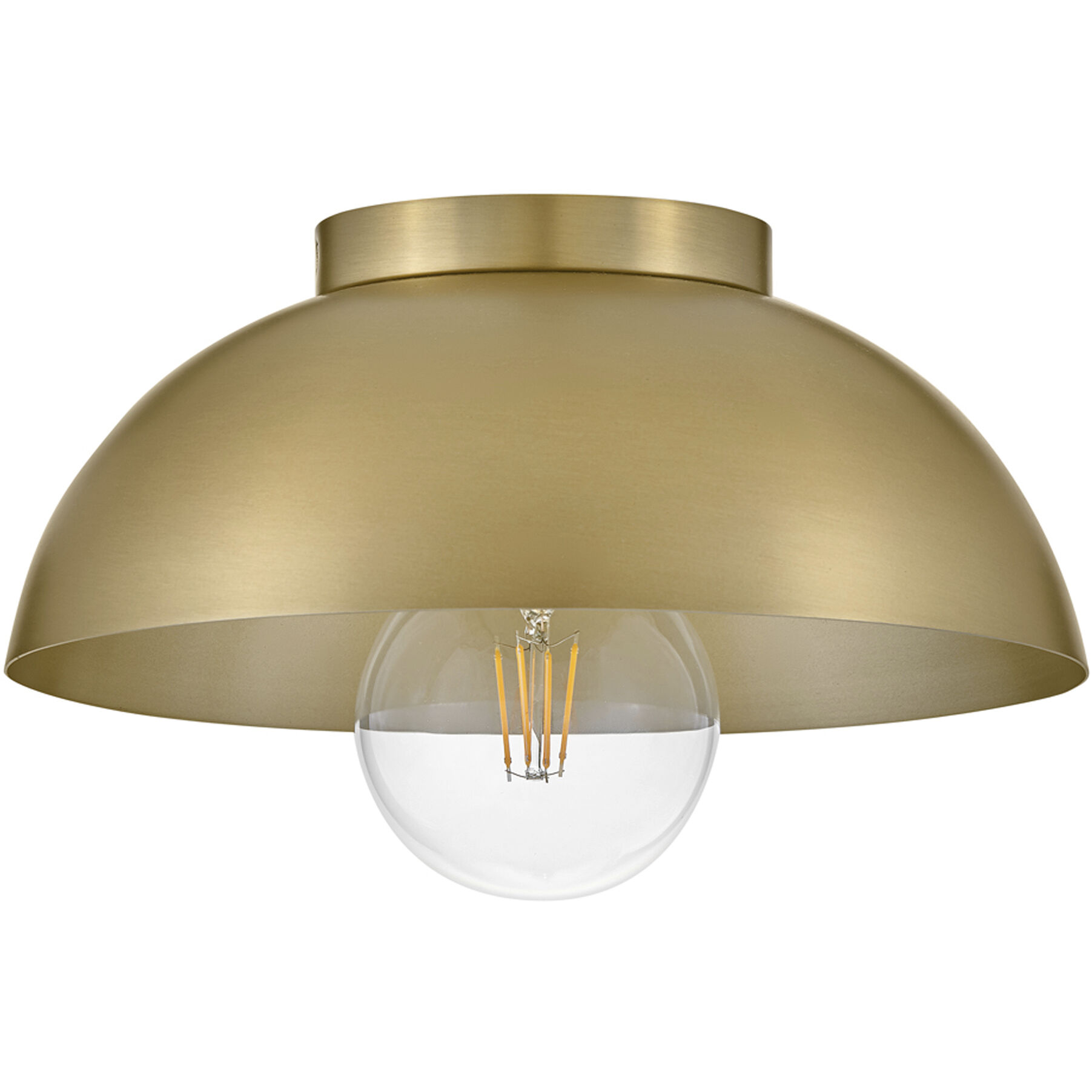 Stu LED 11 inch Lacquered Brass Foyer Light Ceiling Light, Flush Mount
