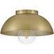 Stu LED 11 inch Lacquered Brass Foyer Light Ceiling Light, Flush Mount