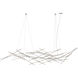Constellation LED 92.75 inch Satin Nickel Chandelier Ceiling Light in 3000K, Clear, Standard Suspension