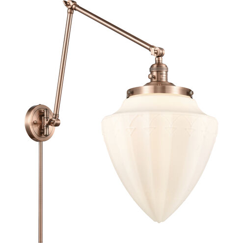 Franklin Restoration Bullet 34 inch 60.00 watt Antique Copper Swing Arm Wall Light