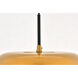 Etude 1 Light 11 inch Satin Gold Pendant Ceiling Light