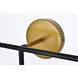 Hanson 3 Light 28 inch Black and Brass Bath Sconce Wall Light