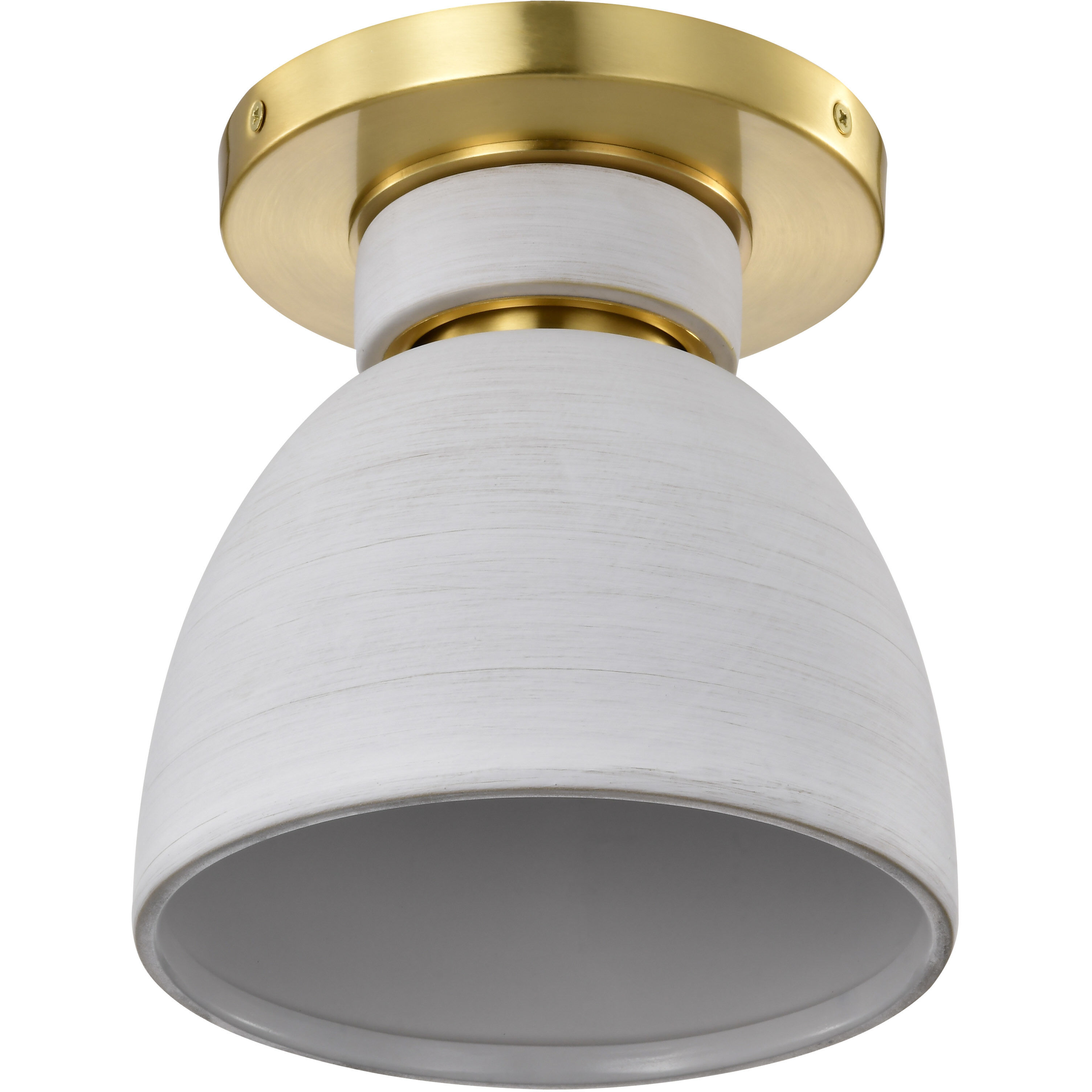Collins 7.5 inch Brushed Brass Flush Mount Ceiling Light