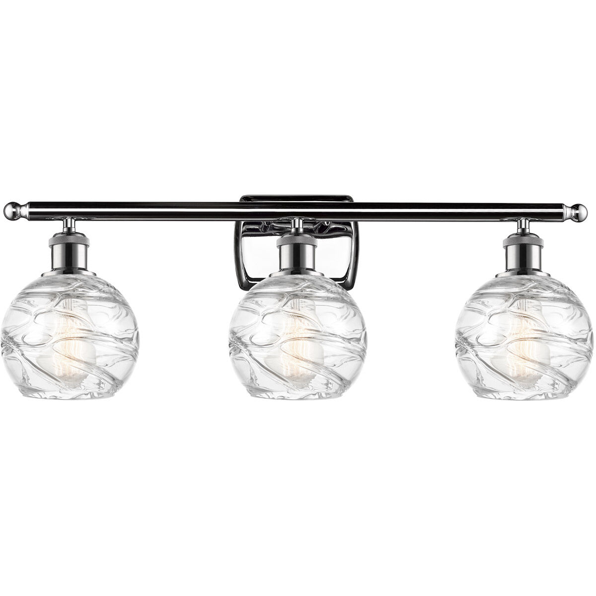 Ballston Small Deco Swirl LED 26 inch Polished Chrome Bath Vanity Light Wall Light, Ballston