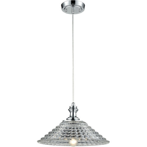 Evelyn 1 Light 14 inch Polished Chrome Mini Pendant Ceiling Light