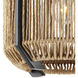 Mali 1 Light 8.5 inch Satin Black Wall Sconce Wall Light, Bunny Williams Collection