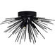 Savannah 6 Light 20 inch Black Flush Mount Ceiling Light