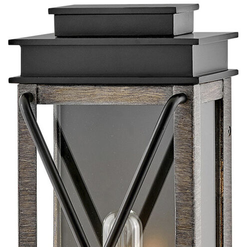 Montecito Outdoor Wall Mount Lantern in Black, Small