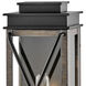 Montecito Outdoor Wall Mount Lantern in Black, Small