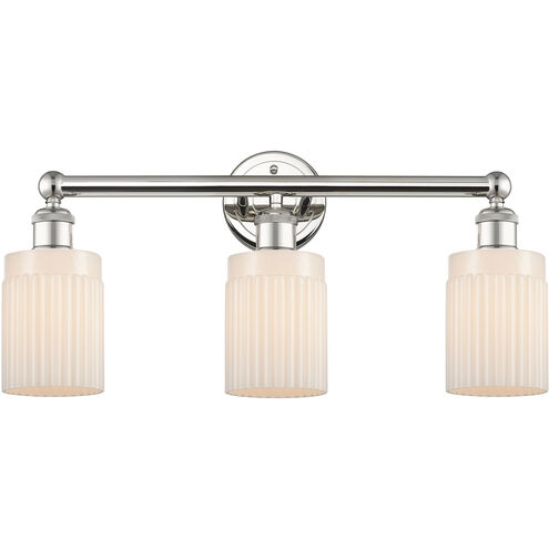 Hadley 3 Light 22.5 inch Polished Nickel and Matte White Bath Vanity Light Wall Light