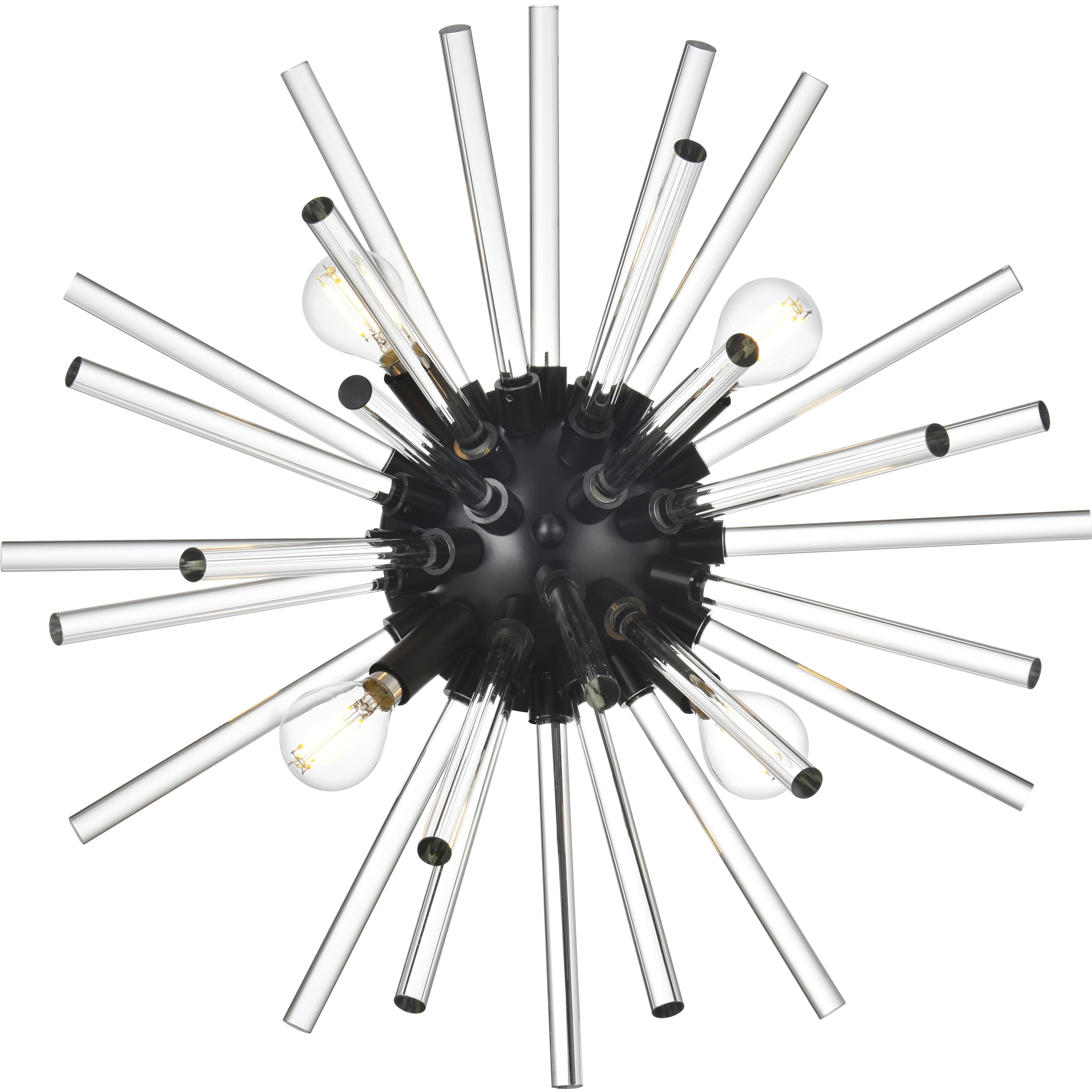 Sienna 4 Light 18 inch Black Wall Sconce Wall Light, can be Flush Mounted