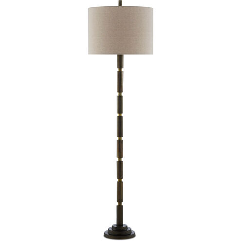 Lovat 73 inch 150 watt Dark Antique Brass/Matte Brass Floor Lamp Portable Light