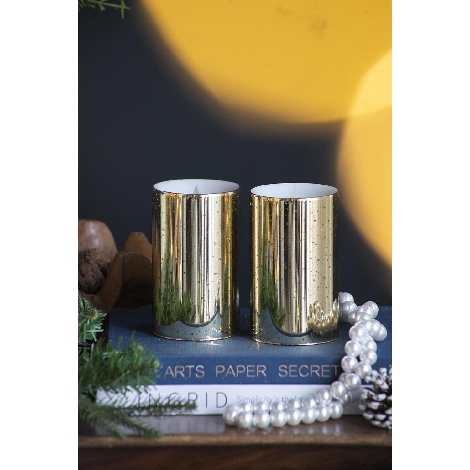 Speckled 5 X 3 inch LED Candle