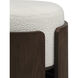 Capsula 18 inch Walnut Veneer and Off-White Ottoman