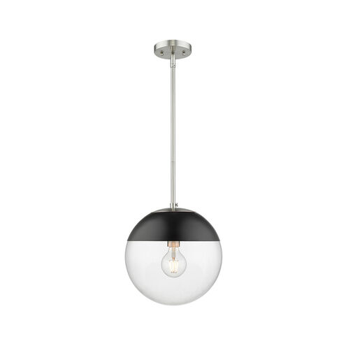 Dixon 1 Light 11.75 inch Pewter Pendant Ceiling Light in Matte Black, Large