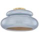 Pia 1 Light 16 inch Aged Brass and Ceramic Chateau Crackle Semi Flush Ceiling Light