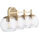 Lyon 4 Light 32 inch Aged Brass Vanity Light Wall Light