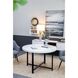Anita 47.2 inch White Wash/Black Dining Table