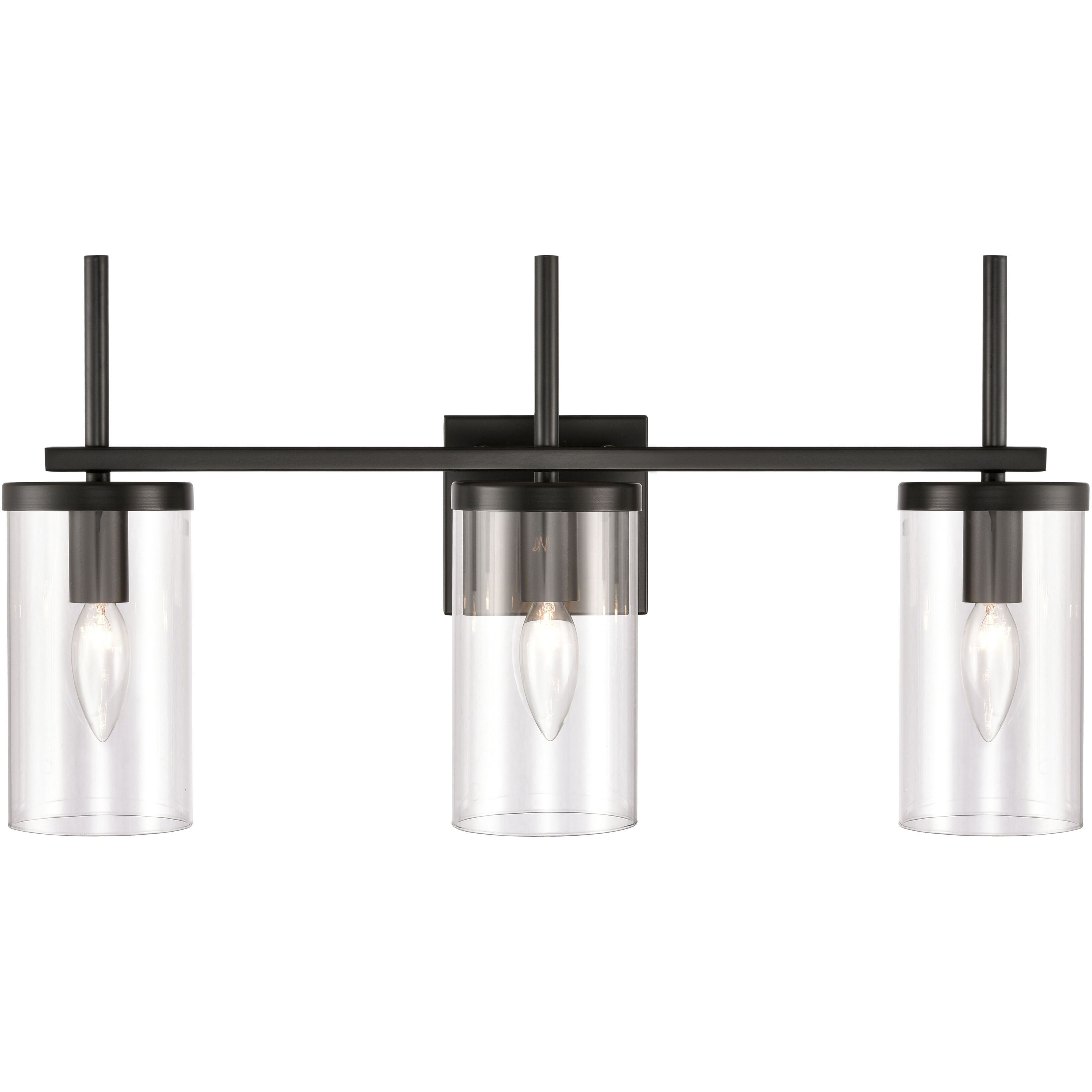 Oakland 3 Light 23 inch Black Vanity Light Wall Light