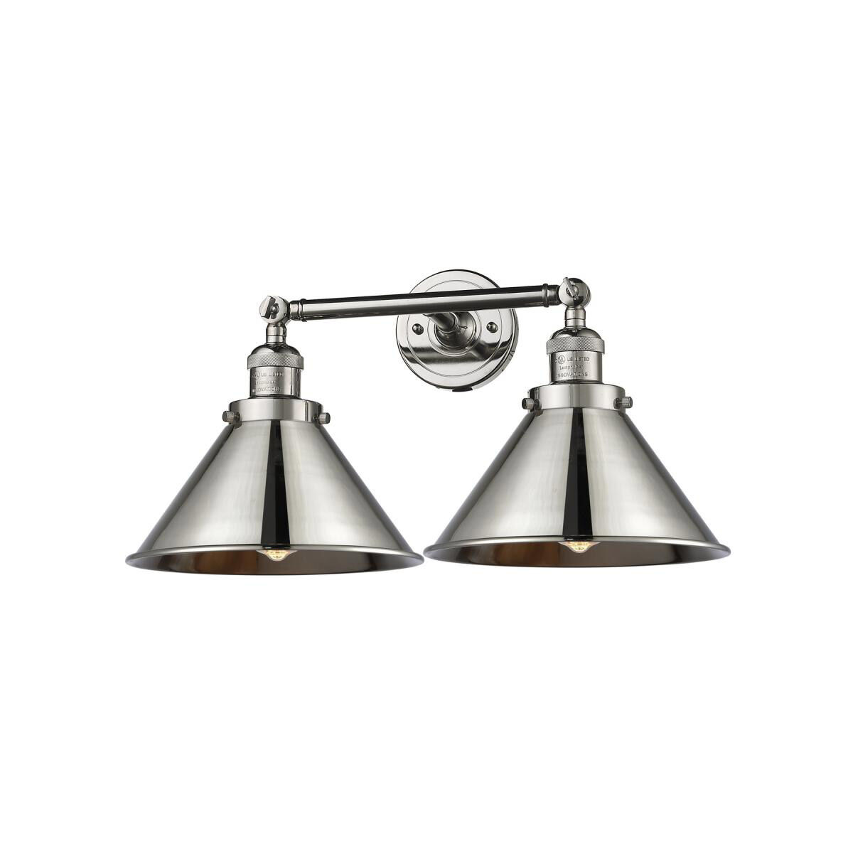 Franklin Restoration Briarcliff 2 Light 19 inch Polished Nickel Bath Vanity Light Wall Light, Franklin Restoration
