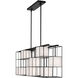 Trondheim 10 Light 46 inch Black Linear Chandelier Ceiling Light
