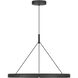 Peter Bristol Cloak LED 30.4 inch Nightshade Black Chandelier Ceiling Light