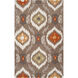 Mamba 96 X 60 inch Dark Brown/Khaki/Burnt Orange/Taupe/Light Gray Rugs, Polyester