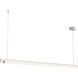 Keel LED 60 inch Satin White Pendant Ceiling Light in Add 20 ft. Cord