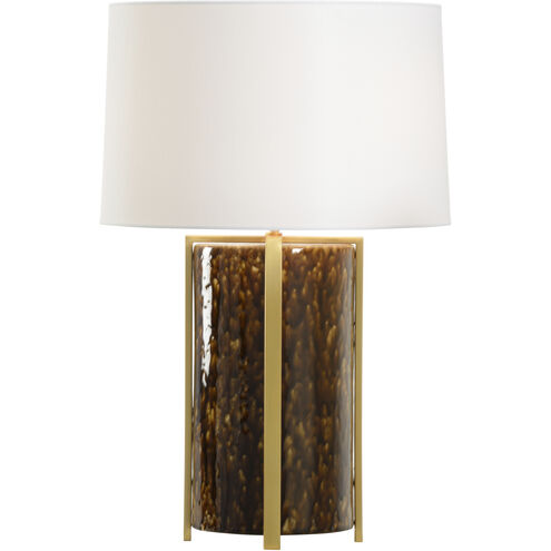 Tortoise 21 inch 100.00 watt Brown and Gold Table Lamp Portable Light