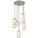 Vessel LED 20.9 inch Beige Silver Multi-Pendant Ceiling Light in 3000K LED, Amber, Diamond Chain