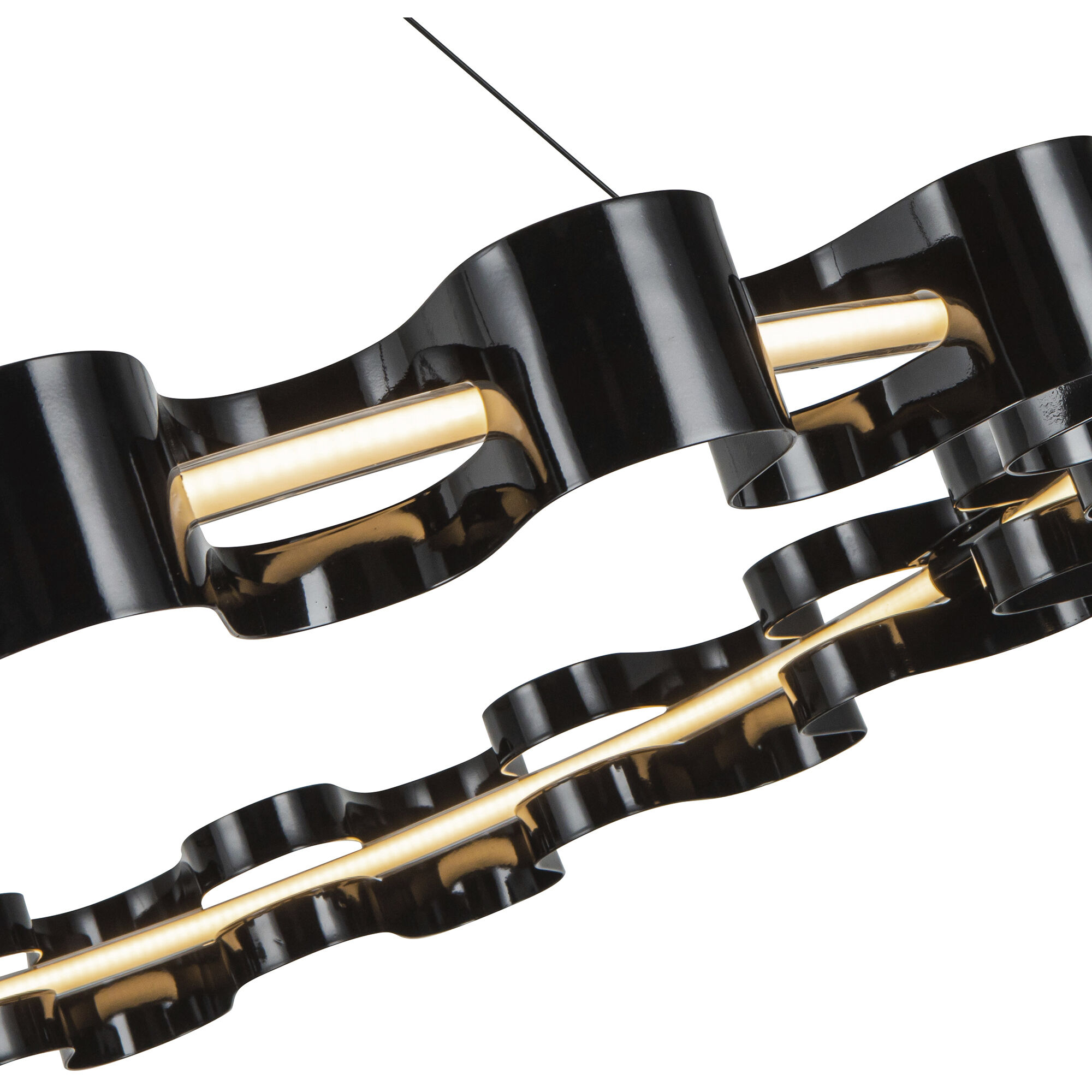 Nami LED 32.75 inch Gloss Black Chandelier Ceiling Light