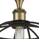 Lake Placid 1 Light 16 inch Brushed Brass Semi-Flush Mount Ceiling Light