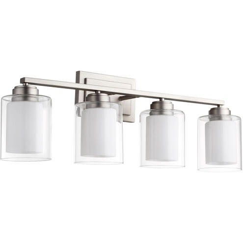 Fort Worth 4 Light 29 inch Satin Nickel Vanity Light Wall Light