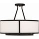 Bryant 4 Light 18 inch Black Forged Semi Flush Ceiling Light