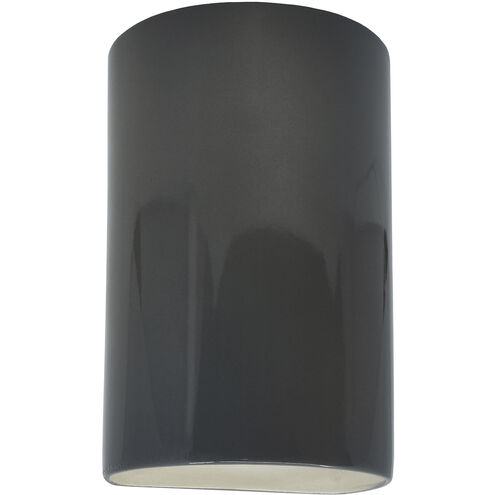 Ambiance 1 Light 9.5 inch Gloss Grey Outdoor Wall Sconce in Incandescent, Gloss Gray