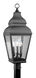 Exeter 3 Light 30 inch Black Outdoor Post Top Lantern