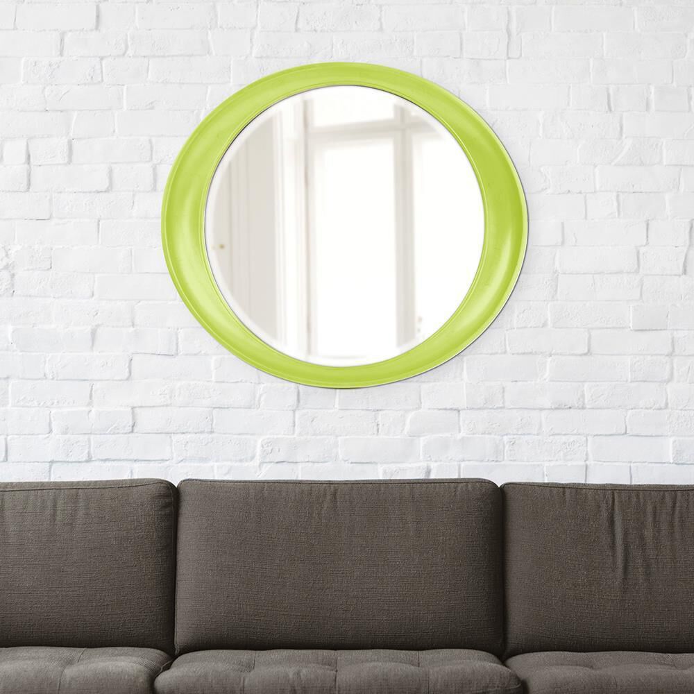 Ellipse 39 X 35 inch Glossy Green Wall Mirror