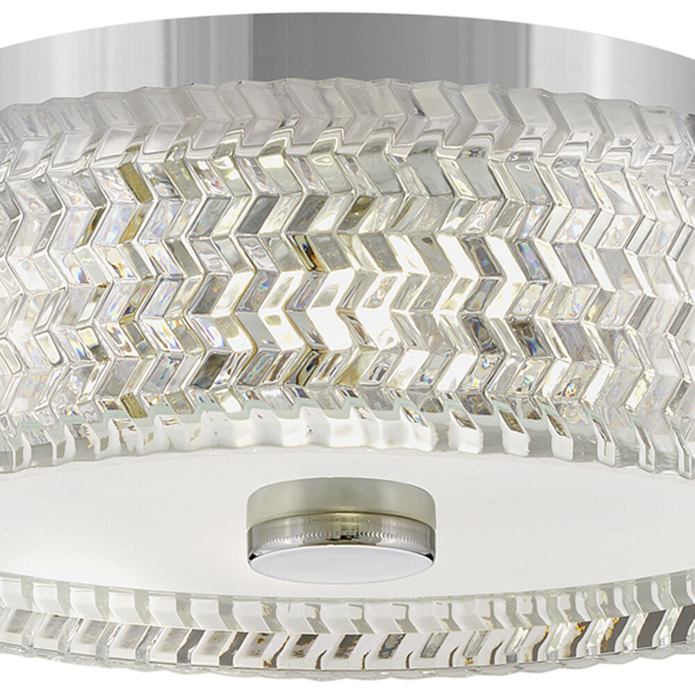 Elle 2 Light 12 inch Chrome Bath Light Wall Light, Flush Mount