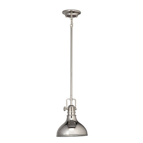 Hatteras Bay 1 Light 8 inch Polished Nickel Mini Pendant Ceiling Light